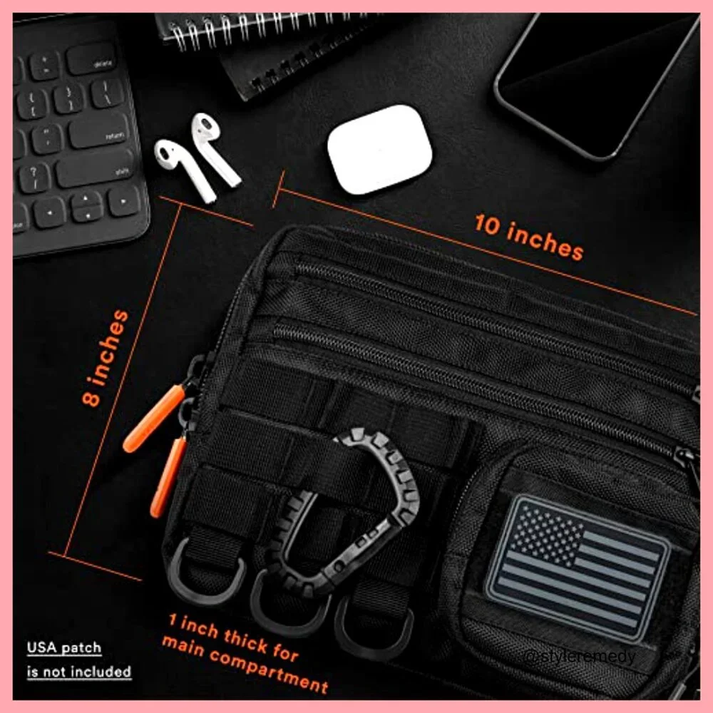 Tactical Messenger Bag, Crossbody Sling, Heavy Duty Polyester